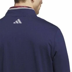 Adidas Lightweight COLD.RDY 1/4 Zip Pullover -Famous Golf Shop adidas 2023 cold rdy quarter zip pullover collegiate navy back detail itempicture