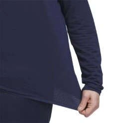 Adidas Lightweight COLD.RDY 1/4 Zip Pullover -Famous Golf Shop adidas 2023 cold rdy quarter zip pullover collegiate navy fabric detail itempicture