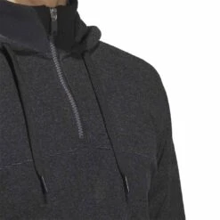 Adidas Go To 1/4 Zip Hoodie -Famous Golf Shop adidas 2023 go to quarter zip hoodie black detail neck itempicture
