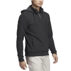 Adidas Go To 1/4 Zip Hoodie -Famous Golf Shop adidas 2023 go to quarter zip hoodie black walking itempicture