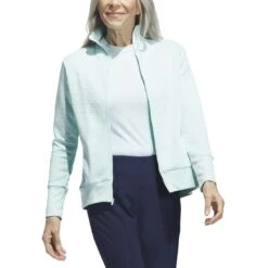 Adidas Women's COLD.RDY Jacket -Famous Golf Shop adidas 2023 womens cold rdy jacket semi flash aqua open itempicture