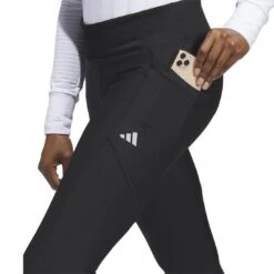 Adidas Women's COLD.RDY Leggings -Famous Golf Shop adidas 2023 womens cold rdy leggings black detail pocket itempicture