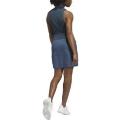 Adidas Women's Ultimate365 Tour Sleeveless Dress -Famous Golf Shop adidas 2023 womens ultimate365 tour sleeveless dress arctic night back itmepicture