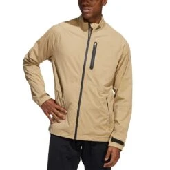 Adidas RAIN.RDY Jacket -Famous Golf Shop adidas fw22 rain rdy jacket hemp front itempicture