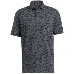 Adidas Go-To Camo Print Polo -Famous Golf Shop adidas go to camo print polo black front itempicture