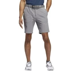 Adidas Go-To Hybrid 9-Inch Shorts -Famous Golf Shop adidas go to hybrid 9 inch shorts grey three front itempicture