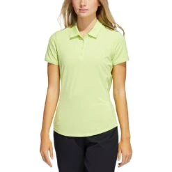 Adidas 2021 Women's Ultimate365 Solid Polo -Famous Golf Shop adidas s21 womens ultimate365 solid short sleeve polo pulse lime itempicture