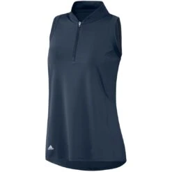 Adidas Women's Racerback Sleeveless Polo -Famous Golf Shop adidas ss22 womens racerback sleeveless polo crew navy front itempicture