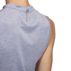 Adidas Women's Heathered Essentials Mock Sleeveless 16 Adidas Women's Heathered Essentials Mock Sleeveless -Famous Golf Shop adidas ss23 womens heathered essentials mock blue fusion detail itempicture