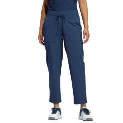 Adidas Women's Go-To Commuter Pants -Famous Golf Shop adidas womens go to commuter pants crew navy front on model itempicture