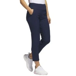 Adidas Women's Ultimate365 Ankle Pants -Famous Golf Shop adidas womens ultimate365 ankle pants collegiate navy side itempicture
