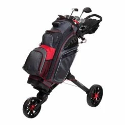 BagBoy Nitron Auto-Open Push Cart -Famous Golf Shop bagboy nitron auto open push cart black red 03 1