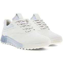 Ecco Women's S-Three Golf Shoes White/Dusty Blue 8 Ecco Women's S-Three Golf Shoes White/Dusty Blue -Famous Golf Shop ecco womens s three golf shoes white dusty blue pair itempicture