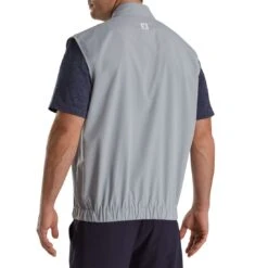 FootJoy Half Zip Windshirt Vest -Famous Golf Shop footjoy half zip windshirt vest grey back itempicture