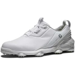 FootJoy Tour Alpha Golf Shoes White/Grey/Lime 10 FootJoy Tour Alpha Golf Shoes White/Grey/Lime -Famous Golf Shop footjoy tour alpha golf shoes white grey lime front itempicture
