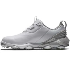 FootJoy Tour Alpha Golf Shoes White/Grey/Lime 9 FootJoy Tour Alpha Golf Shoes White/Grey/Lime -Famous Golf Shop footjoy tour alpha golf shoes white grey lime side itempicture