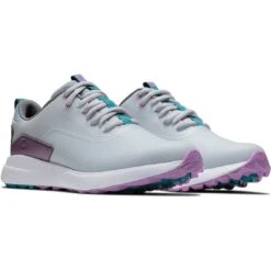 FootJoy Women's Performa Golf Shoes Light Grey/Purple -Famous Golf Shop footjoy womens performa golf shoes light grey purple 99204 pair itempicture