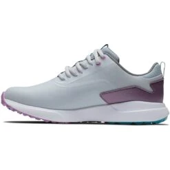 FootJoy Women's Performa Golf Shoes Light Grey/Purple -Famous Golf Shop footjoy womens performa golf shoes light grey purple 99204 spine itempicture