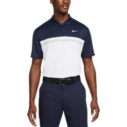 Nike Dri-FIT Victory Colorblock Polo -Famous Golf Shop nike 2022 dri fit victory colorblock polo obsidian white itempicture