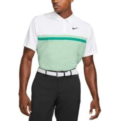 Nike Dri-FIT Victory Colorblock Polo -Famous Golf Shop nike 2022 dri fit victory colorblock polo white enamel green itempicture