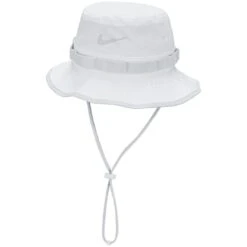 Nike Dri-FIT Apex Bucket Hat -Famous Golf Shop nike 2023 dri fit apex bucket hat white front itempicture