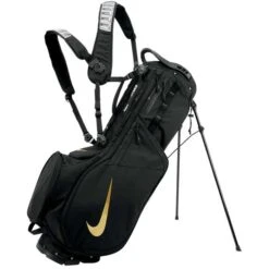 Nike Air Hybrid 2 Stand Bag -Famous Golf Shop nike air hybrid 2 stand bag black black metallic gold itempicture