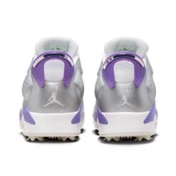 Nike Jordan Retro 6 G Golf Shoes Metallic Silver/Oxygen Purple -Famous Golf Shop nike jordan retro 6 g nrg golf shoes metallic silver oxygen purple heel itempicture