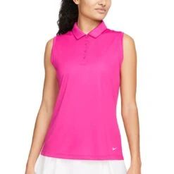 Nike Women's Dri-FIT Victory Sleeveless Polo -Famous Golf Shop nike womens dri fit victory sleeveless polo active pink itempicture