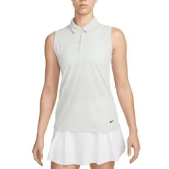 Nike Women's Dri-FIT Victory Sleeveless Polo -Famous Golf Shop nike womens dri fit victory sleeveless polo light silver itempicture