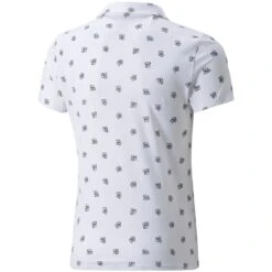 Puma Girls MATTR Hibiscus Polo -Famous Golf Shop puma 2022 girls mattr hibiscus polo white back itempicture