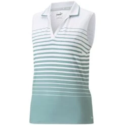 Puma Women's MATTR Stripe Sleeveless Polo 7 Puma Women's MATTR Stripe Sleeveless Polo -Famous Golf Shop puma 2023 womens mattr stripe sleeveless polo adriatic itempicture