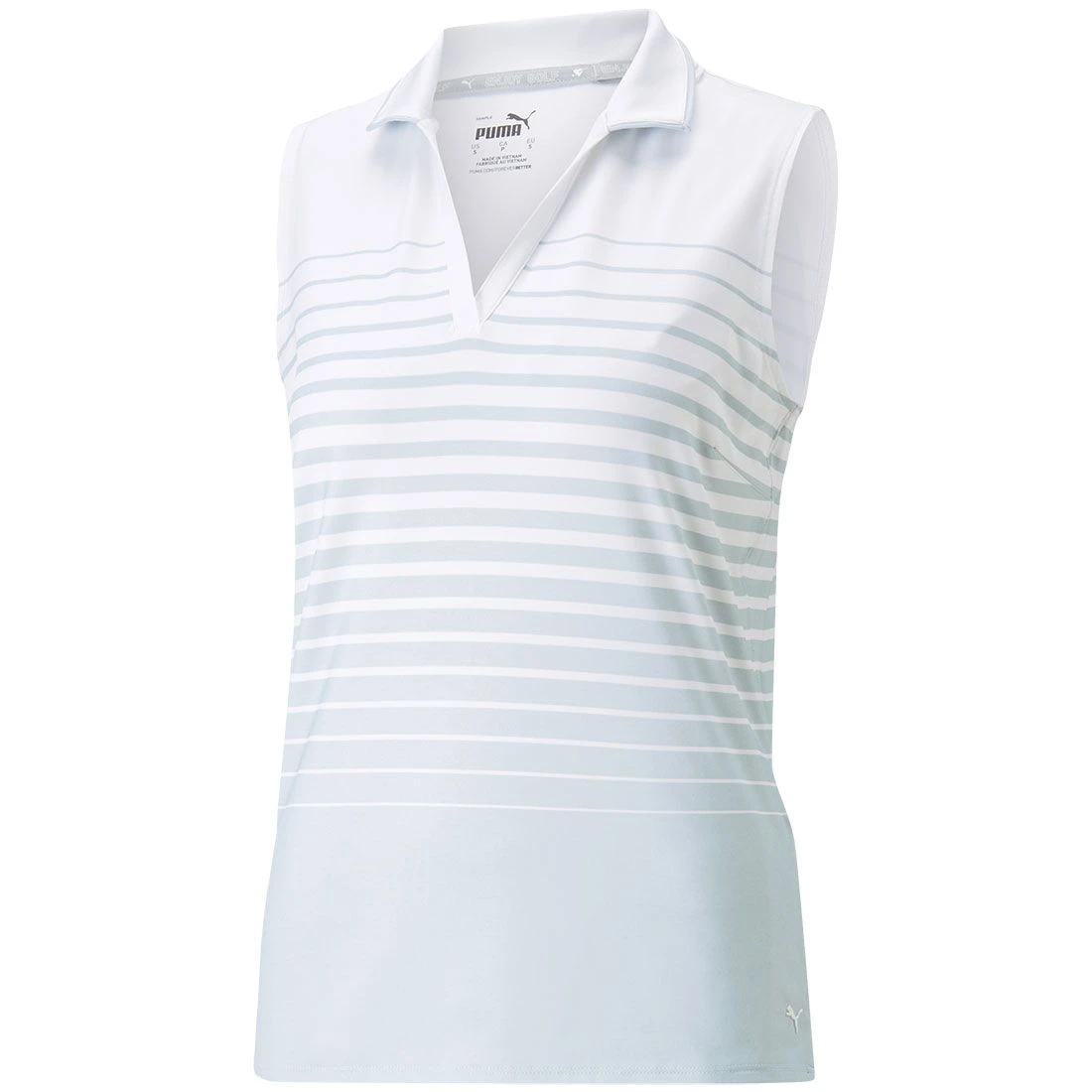Puma Women's MATTR Stripe Sleeveless Polo 2 Puma Women's MATTR Stripe Sleeveless Polo - Image 2