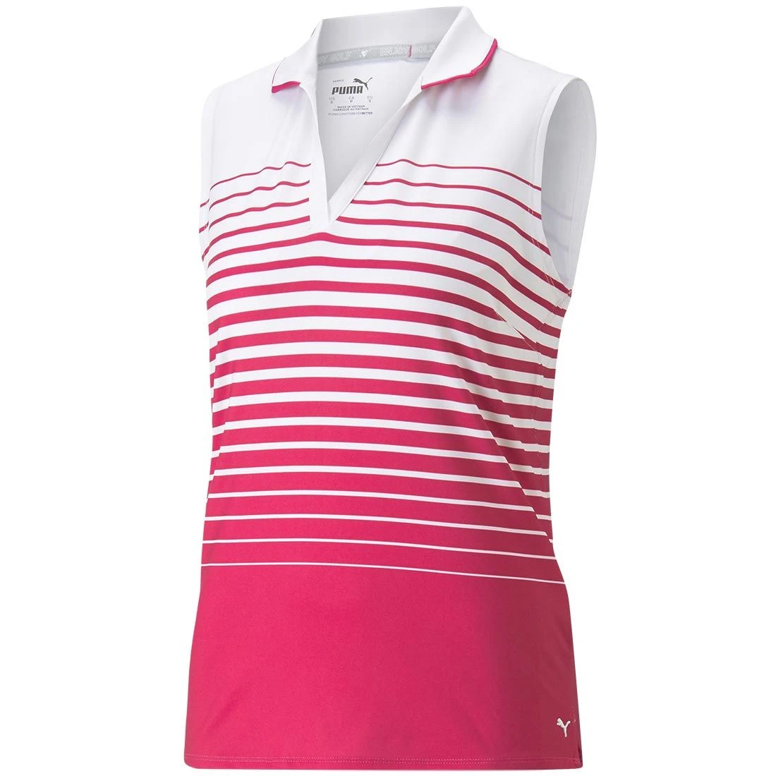 Puma Women's MATTR Stripe Sleeveless Polo 1 Puma Women's MATTR Stripe Sleeveless Polo