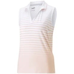 Puma Women's MATTR Stripe Sleeveless Polo 8 Puma Women's MATTR Stripe Sleeveless Polo -Famous Golf Shop puma 2023 womens mattr stripe sleeveless polo rose dust itempicture