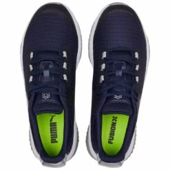 Puma Fusion Grip Golf Shoes Navy/Silver/Quiet Shade -Famous Golf Shop puma fusion grip golf shoes navy silver quiet shade 377527 03 top itempicture