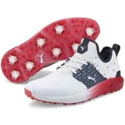 Puma Ignite Articulate Volition Golf Shoes White/Silver/Ski Patrol -Famous Golf Shop puma ignite articulate volition golf shoes white silver ski patrol pair itempicture
