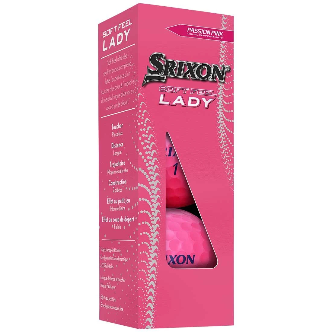Srixon Women's Soft Feel Lady 8 Pink Golf Balls 2 Srixon Women's Soft Feel Lady 8 Pink Golf Balls - Image 2