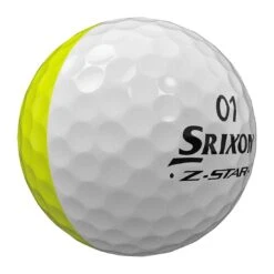 Srixon Z-Star 8 Divide Golf Balls -Famous Golf Shop srixon z star 8 divide white yellow golf balls white side stamp itempicture