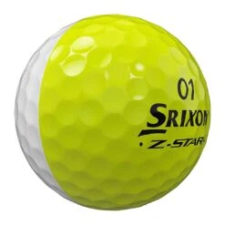 Srixon Z-Star 8 Divide Golf Balls -Famous Golf Shop srixon z star 8 divide white yellow golf balls yellow side stamp itempicture