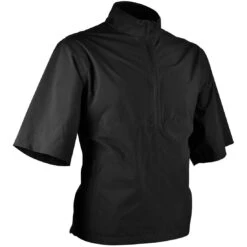 Sun Mountain Monsoon Short Sleeve Rain Pullover -Famous Golf Shop sun mountain 2023 monsoon ss rain pullover black itempicture