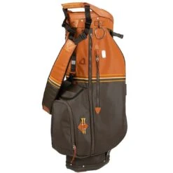 Sun Mountain Mid Stripe 4-Way Cart Bag -Famous Golf Shop sun mountain 2024 mid stripe cart bag cabin umber white itempicture