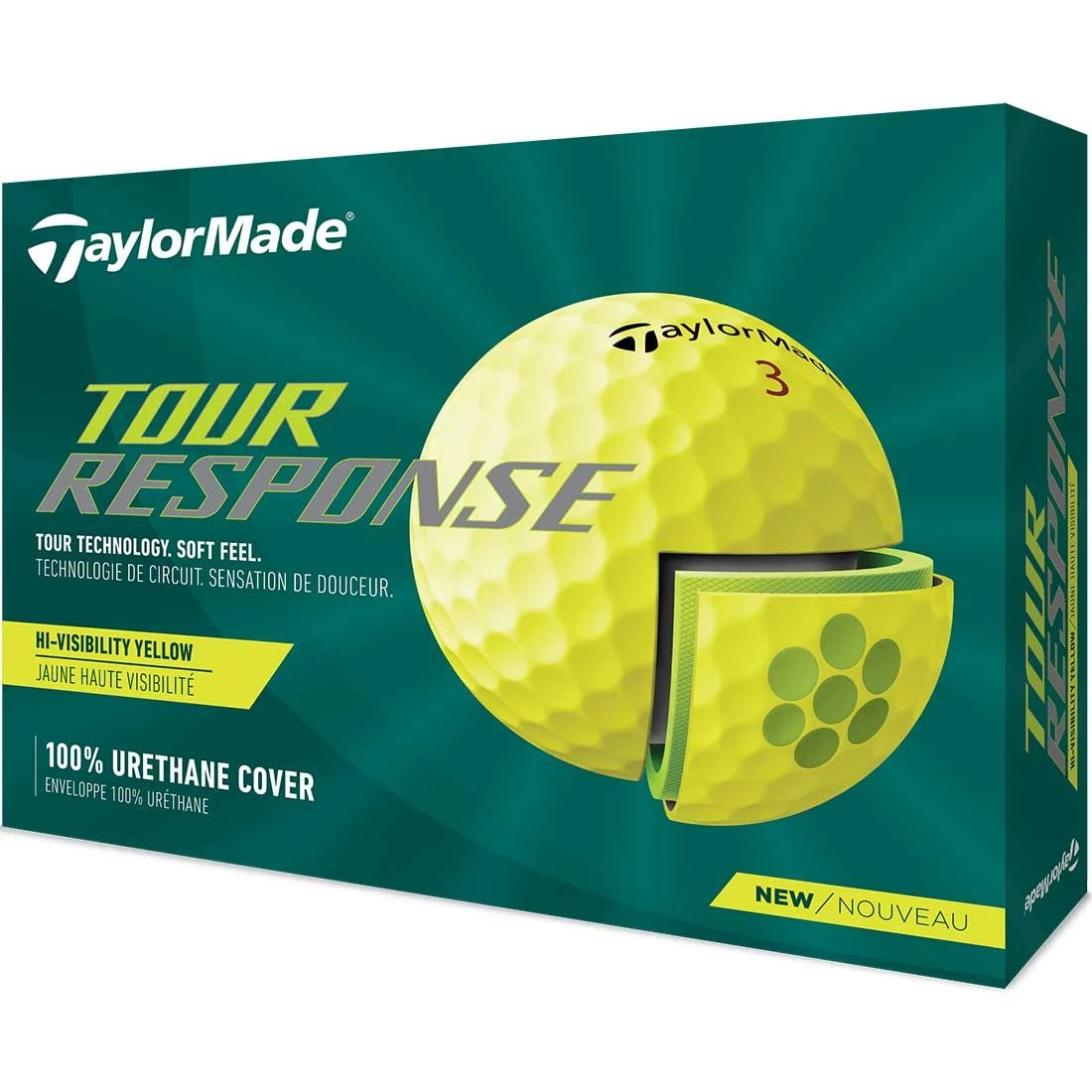 TaylorMade Tour Response Yellow Golf Balls 1 TaylorMade Tour Response Yellow Golf Balls