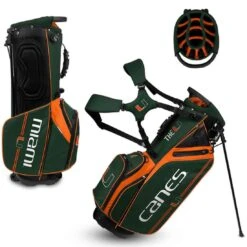Team Effort NCAA Caddie Carry Hybrid Bag -Famous Golf Shop team effort ncaa caddie carry hybrid bag miami hurricanes itempicture
