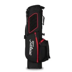 Titleist 2022 Players 4 Stand Bag -Famous Golf Shop titleist 2021 players 4 stand bag black black red back
