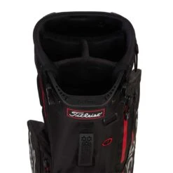 Titleist 2022 Players 4 StaDry Stand Bag -Famous Golf Shop titleist 2021 players 4 staydry stand bag black black red top cuff