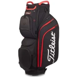 Titleist 2022 Cart 15 Cart Bag -Famous Golf Shop titleist 2022 cart 15 cart bag black black red itempicture