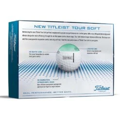 Titleist Tour Soft White Personalized Golf Balls -Famous Golf Shop titleist 2022 tour soft white golf balls back itempicture