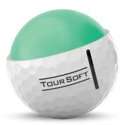 Titleist Tour Soft White Personalized Golf Balls -Famous Golf Shop titleist 2022 tour soft white golf balls core cutaway itempicture
