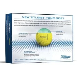Titleist Tour Soft Yellow Personalized Golf Balls 9 Titleist Tour Soft Yellow Personalized Golf Balls -Famous Golf Shop titleist 2022 tour soft yellow golf balls back itempicture