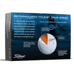 Titleist Tour Speed White Golf Balls 8 Titleist Tour Speed White Golf Balls -Famous Golf Shop titleist 2022 tour speed white golf balls back itempicture